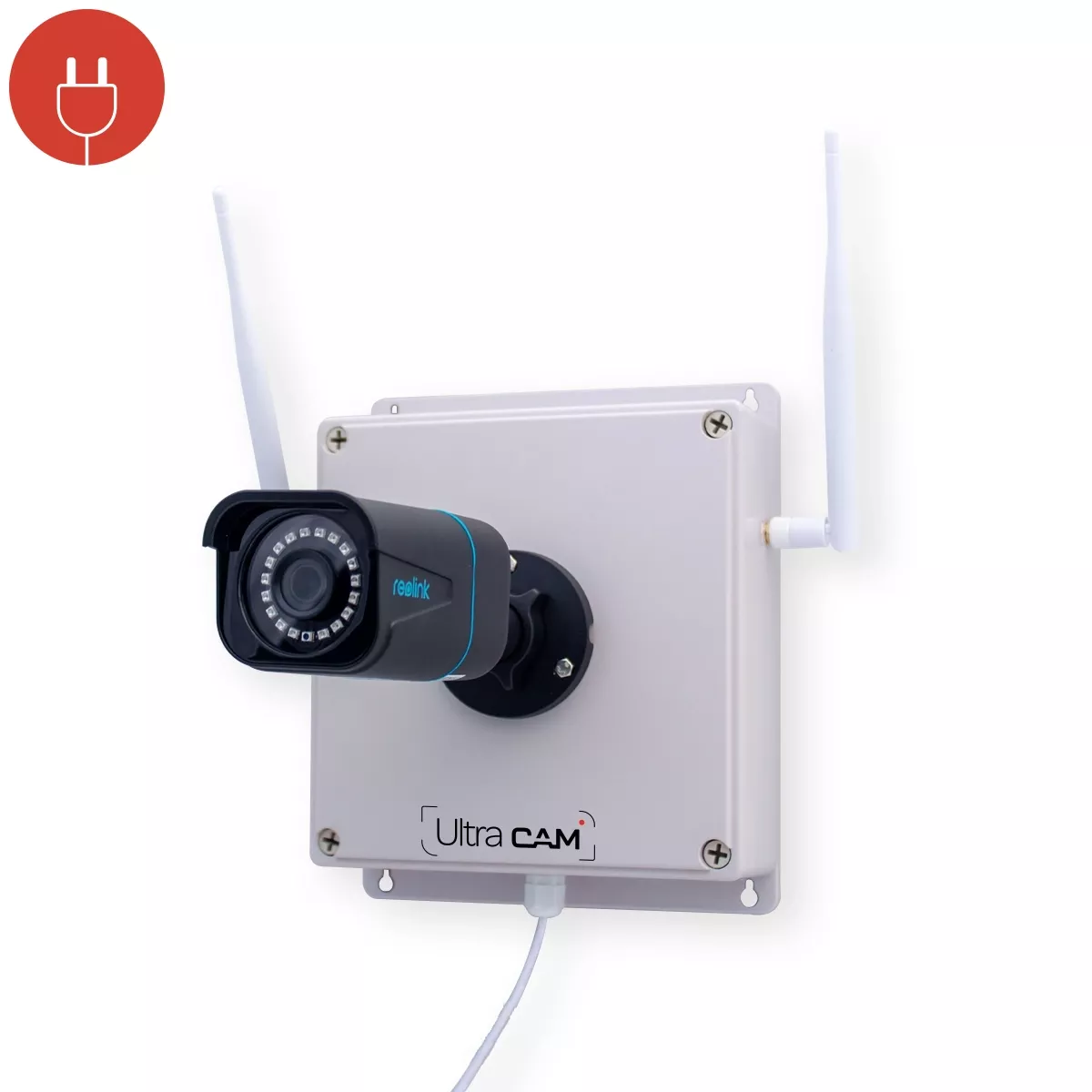 Contrôleur 4G IP65 + Caméra 4K / Détection intelligente / Vision nocturne  30m / IP66 + Carte SD (UltraCAM)