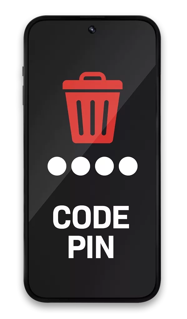 Image qui représente la suppression du code PIN