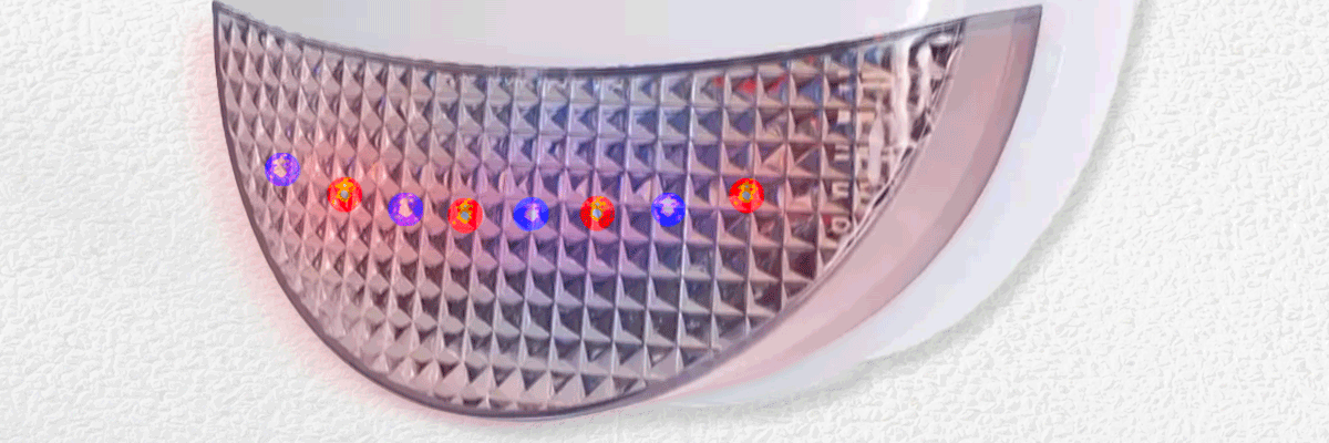 Sirène solaire avec flashs LEDs stroboscopiques intégrés