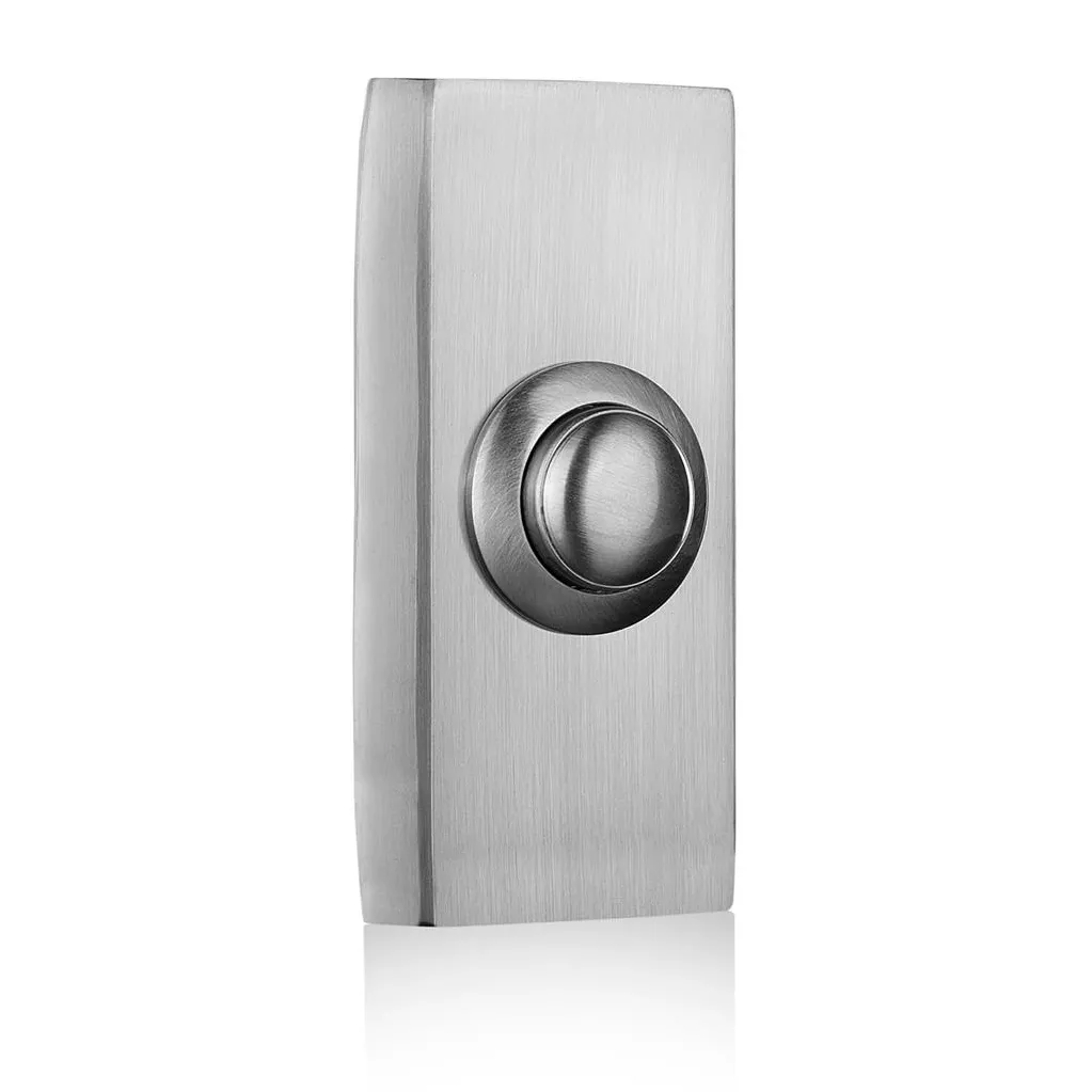 Victorian Style Round Push Button Doorbell – Chrome Silver Finish, Wired (SB)