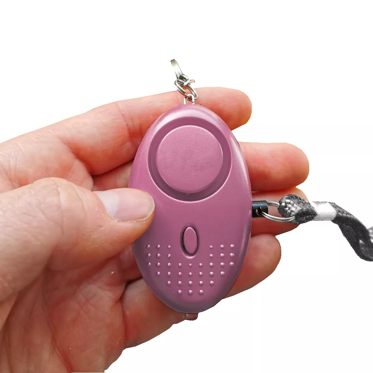 Alarme personnelle compacte anti-agression vol chien sos - sirène 140 dB /  lampe de poche - Bleue