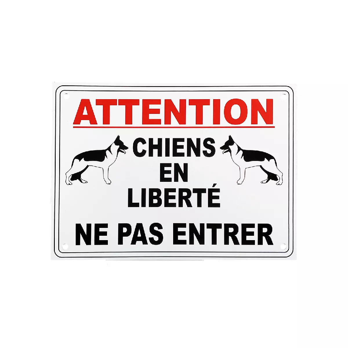 Panneau Attention animaux errants en liberté différentes langues composite  aluminium, panneau d'avertissement, animaux, panneau chien, panneau chat -   France