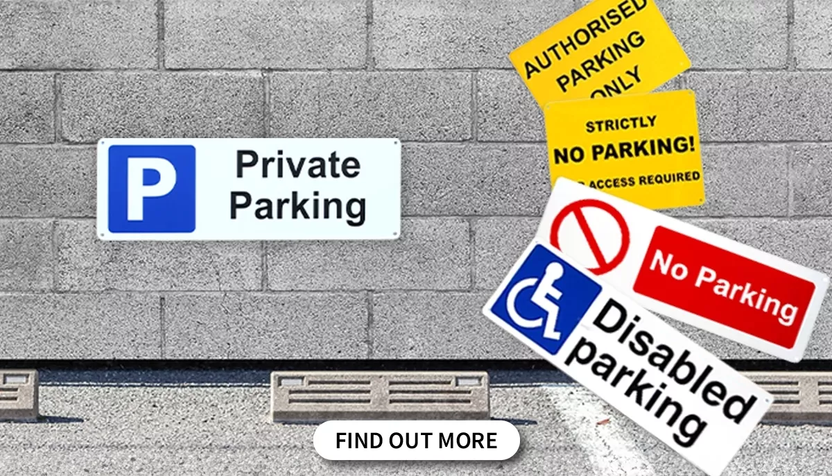 Our range parking restriction signs