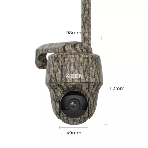 Caméra observation d'animaux rotative 4G LTE sans-fil - 1440P