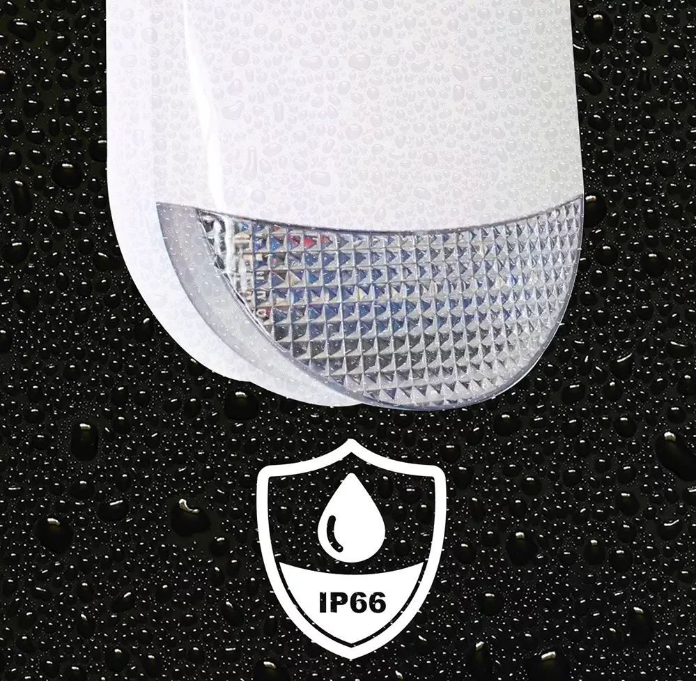 Sirène solaire résistante aux intempéries (certification IP66) installée en extérieur