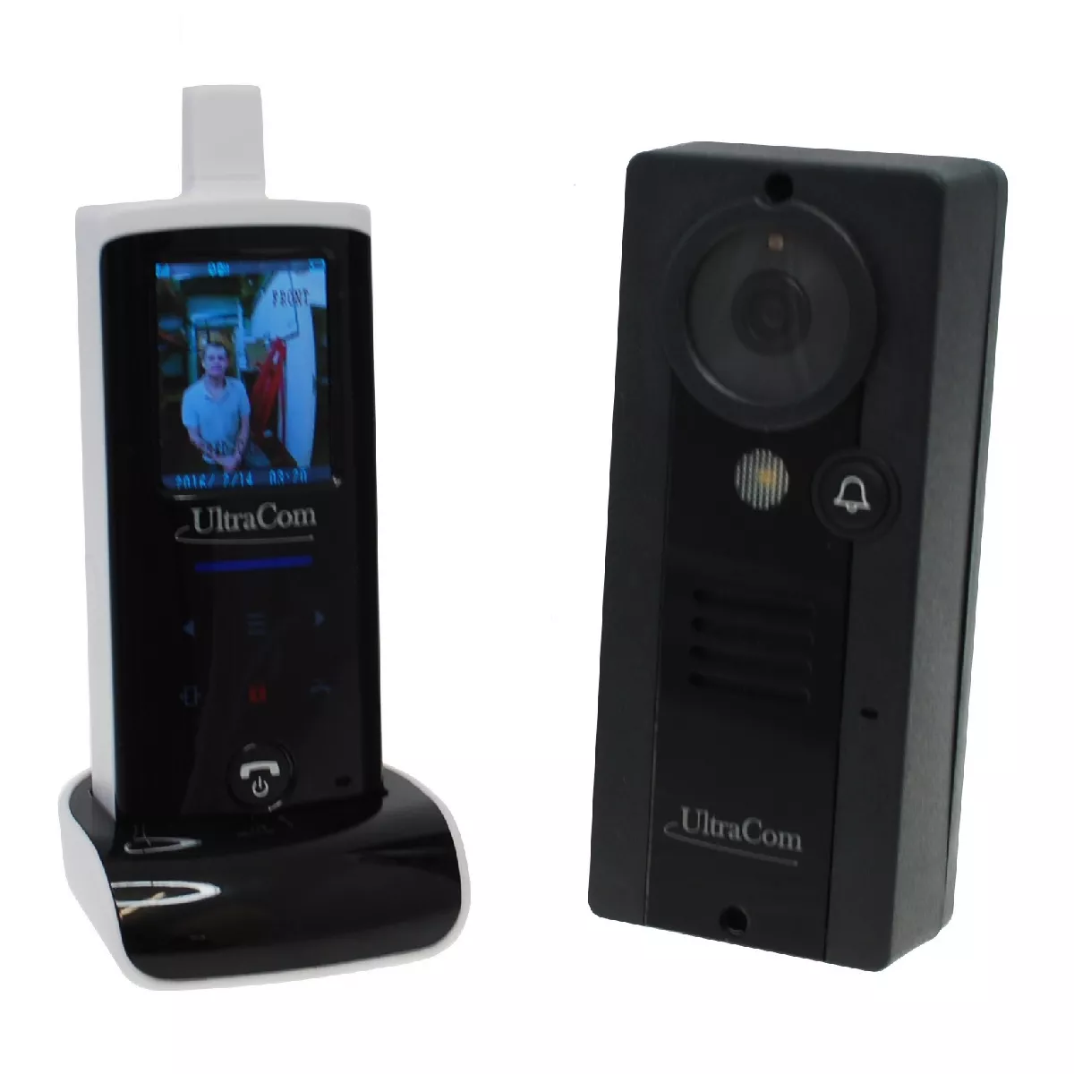 Interphone vidéo 300 mètres sans-fil longue portée visiophone portable  individuel UltraCOM 300-VIDEO + Antenne déportée