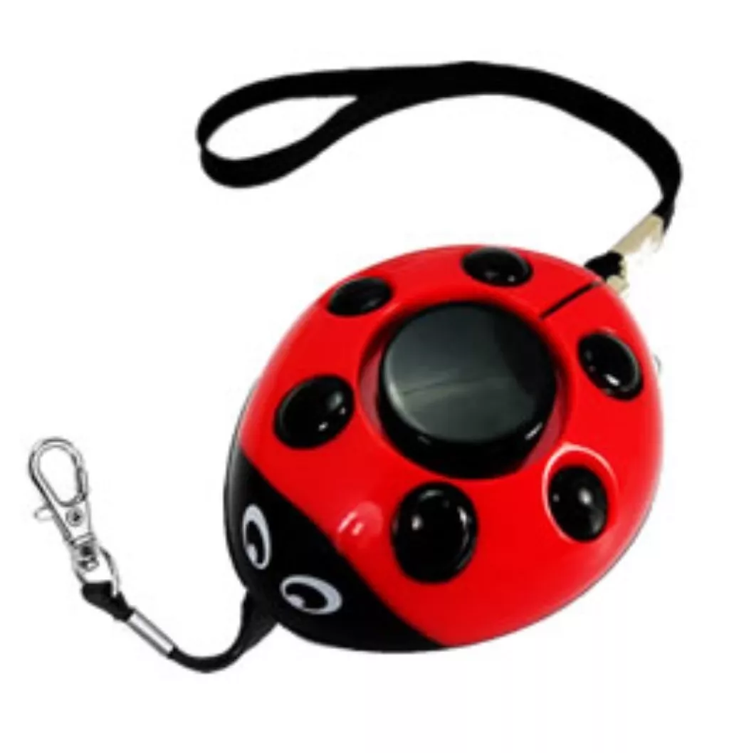 Alarme personnelle compacte anti-agression vol chien sos - sirène 140 dB /  lampe de poche - Rouge