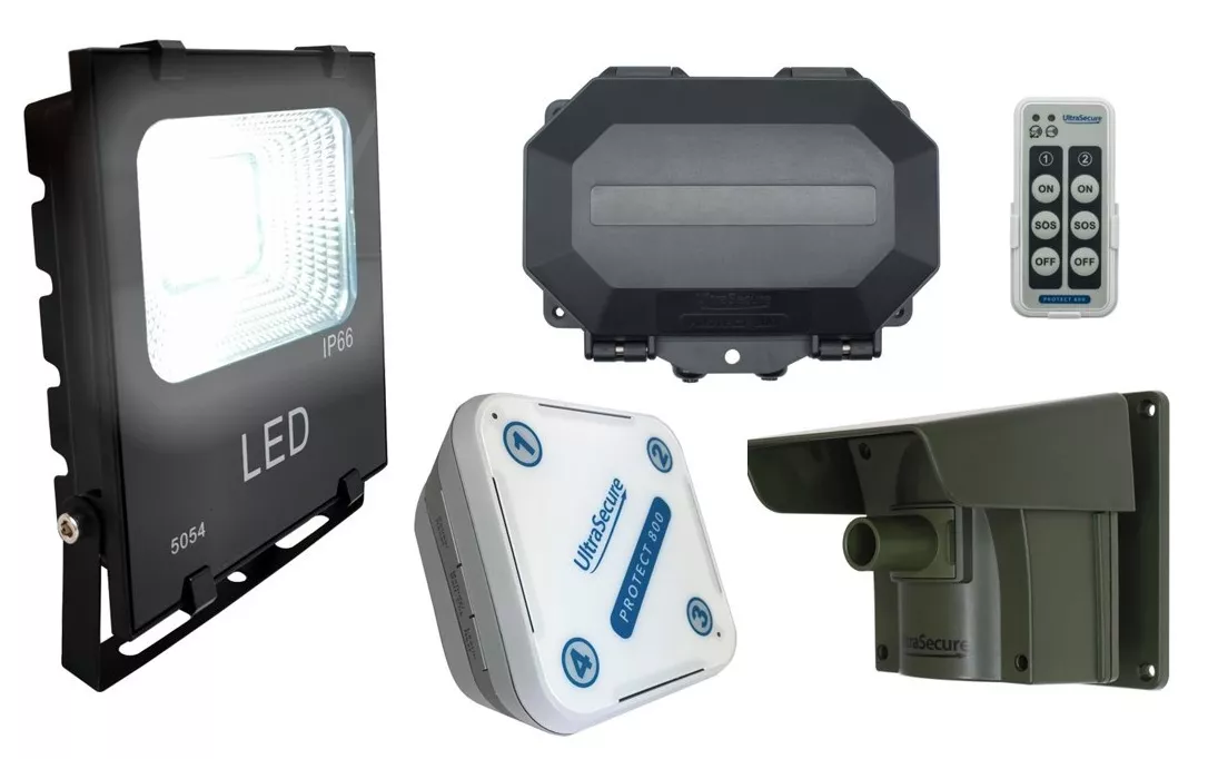Projecteur LED détection passage armable 100% extérieure sans fil longue  distance 800m - Double alerte (PROTECT 800)